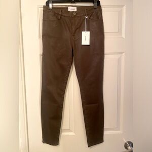 Frame pants Le high skinny fit. Olive green/ brown colored